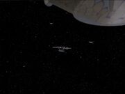 USS Enterprise faces off against three Romulan Birds-of-Prey
