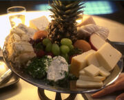 Fruits and cheese