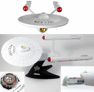 USS Enterprise 25th Anniversary Edition with insets of bridge and shuttlebay