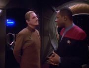 Sisko and Odo discuss a Cardassian visit - Destiny