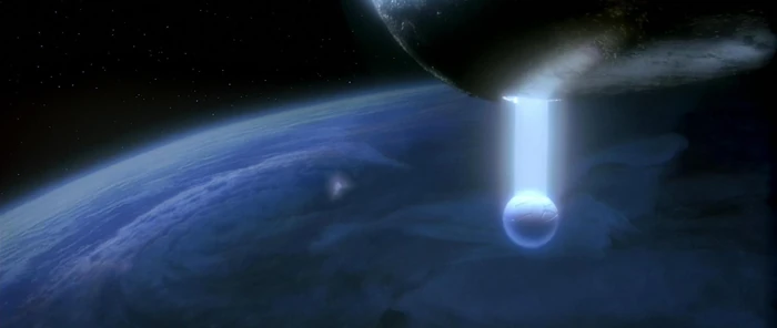 Die Walsonde im Orbit der Erde (Star Trek IV: Zurück in die Gegenwart).