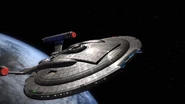 Enterprise NX-01 leaving Earth in the 2150s