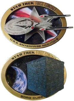1991 Hamilton Gifts Star Trek Starship Enterprise 4 Porcelain Plate with  Stand