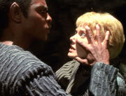 Tuvok and Kes, mind meld