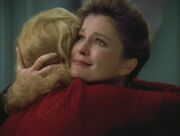 Janeway verabschiedet sich von Kes