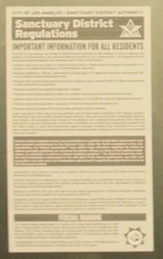Sanctuary District Regulations
