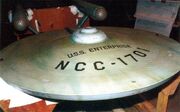 USS Enterprise 11-foot studio model at SFMA, saucer dorsal side