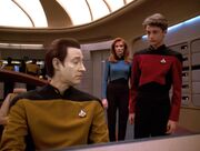 Young Picard speaks to Data
