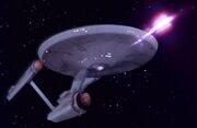 USS Enterprise firing