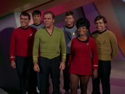 Enterprise crew on Mudd