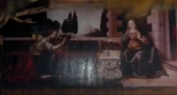 Annunciation.jpg (20 kB) De Annunciatie van Leonardo da Vinci (VOY: "Scientific Method", "Concerning Flight")