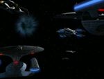 Federation fleet at transwarp conduit opening