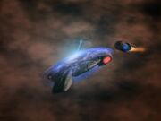 USS Defiant's near miss and hit