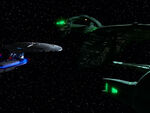 Devoras and sister ship face off against the Enterprise-D