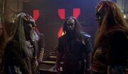 Klaang confronts the Klingon Chancellor