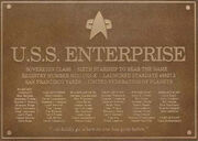 Enterprise-E dedication plaque