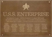 Enterprise-E dedication plaque