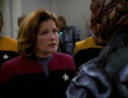 Janeway verhandelt mit dem neuen Alpha