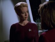 Seven of Nine wird von Kathryn Janeway mit den Logbüchern ihrer Eltern konfrontiert