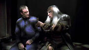 The first shared toast of bloodwine between a Human and a Klingon