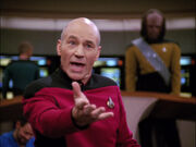 Picard fighting for Lwaxana