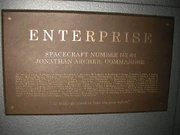 Plaque de l'"`UNIQ--nowiki-00000009-QINU`"'Enterprise NX-01