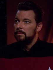 Riker erlebt durch eine Temporale Kausalitätsschleife die Ereignisse immer wieder