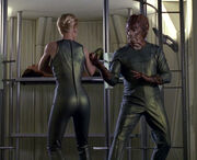 Seven and Hirogen spar