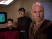 Riker, Tallera, and Picard