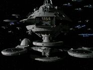 Several Miranda-class vessels at Starbase 375