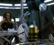 B'Elanna and 3947 in workshop