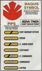 star trek voyager rank pins Maquis Voyager pips Magdaleno