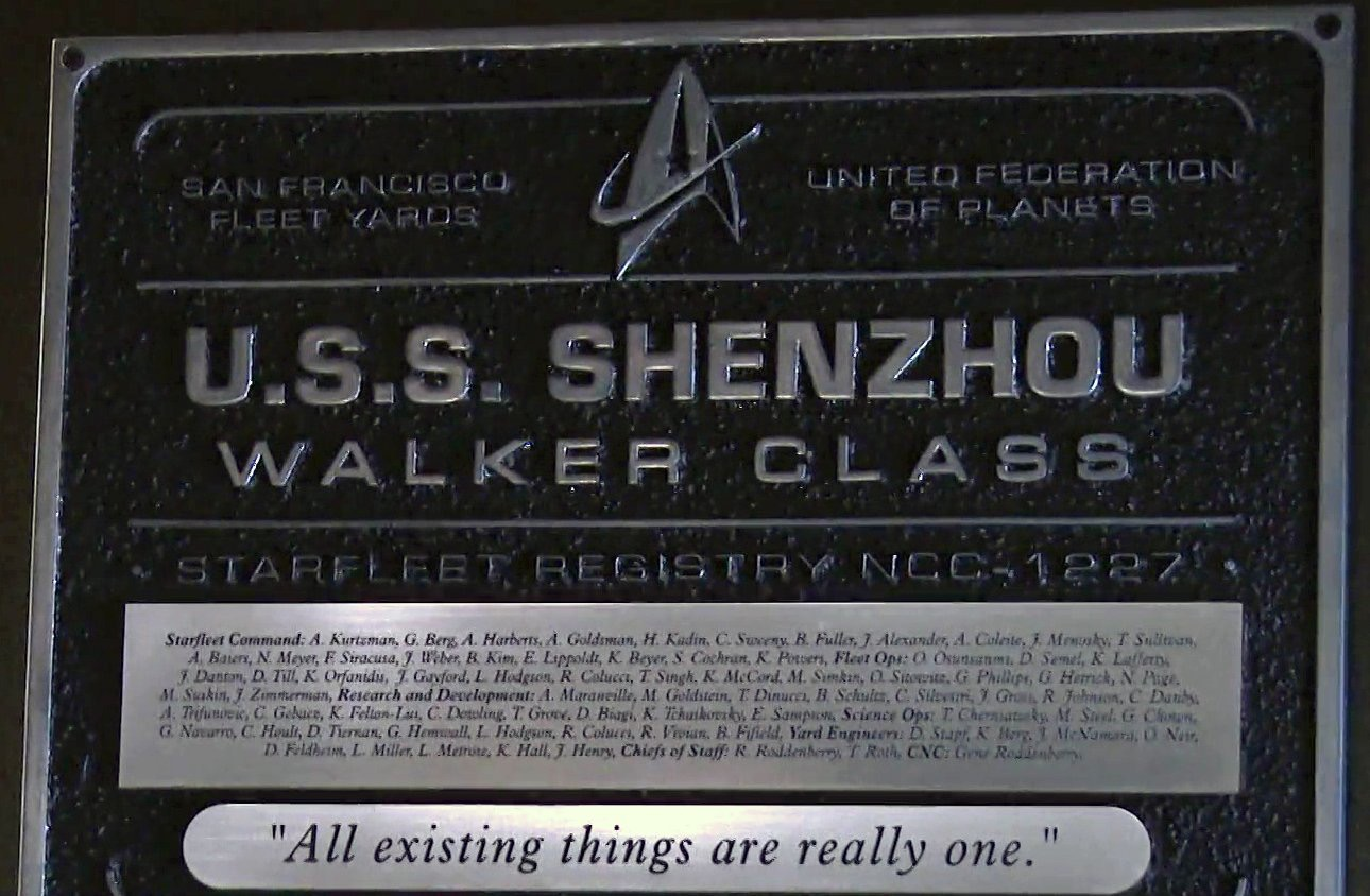 Uss Shenzhou Dedication Plaque Memory Alpha Fandom