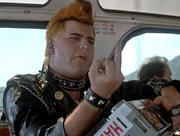 Mohawk Punk on Bus, 1986
