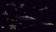 Survivor fleet heads for Ceti Alpha V.jpg (119 KB) Part of the survivor fleet (upper left) ENT: "Twilight"