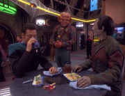 Julian Bashir, Quark, and Elim Garak, 2371