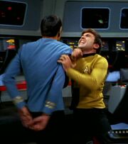 Chekov attacks Spock