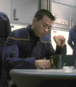 EnterpriseNX command crewman 10, eating in mess hall