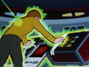 Kirk wird von dem magnetischem Organismus angegriffen
