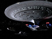 USS Enterprise-D at Qualor II, remastered