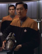 USS Voyager ops officer 72.jpg (45 KB) Voyager officer VOY: "Warhead", "Drive", "Flesh and Blood", "Repentance", "Prophecy", "Endgame" (uncredited)