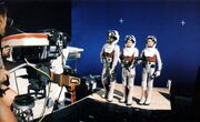 Filming spacewalk scene in First Contact