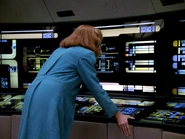 The two stations on the bridge of a Galaxy-class starship