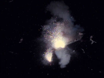 USS Enterprise-D explodes, 2368