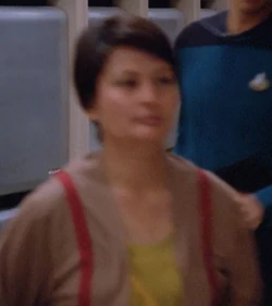 Twice in a corridor/In the transporter room Played by an unknown actress (TNG: "11001001")