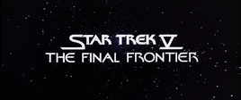 Title card for Star Trek V: The Final Frontier