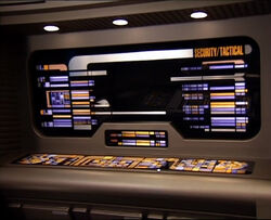 A close look at the aft Intrepid-class security/tactical station