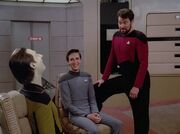 Data, Wesley Crusher, and William T