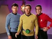 Kirk, Scott, and McCoy with painbands