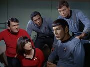 Spock jettisons the Galileo's fuel